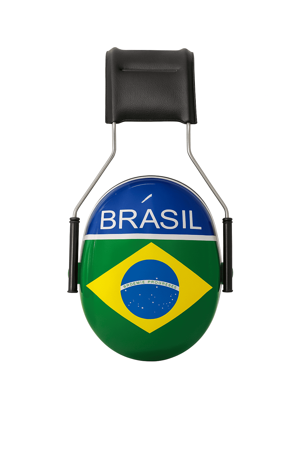 Abafador de Ruído - Marca Peltor 3M - Personalizado Brazilian Flag - Detalhe Azul - Concha Alta