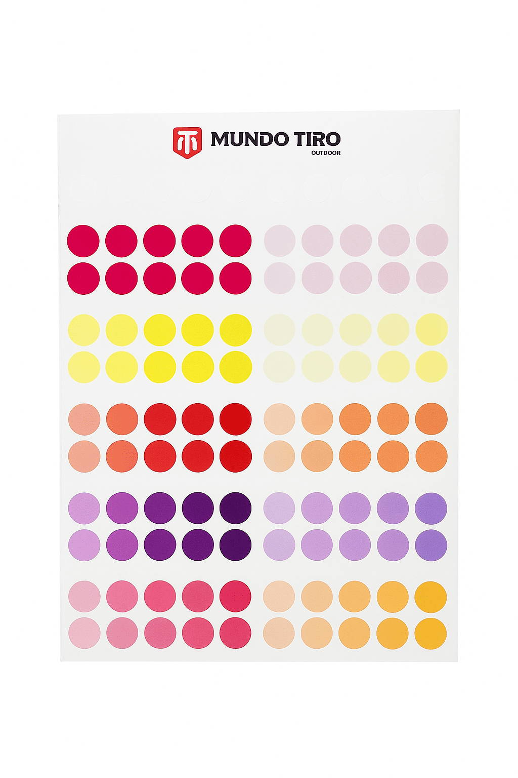 Cartela de Obreias Multicolor de 20mm - Marca Mundo Tiro