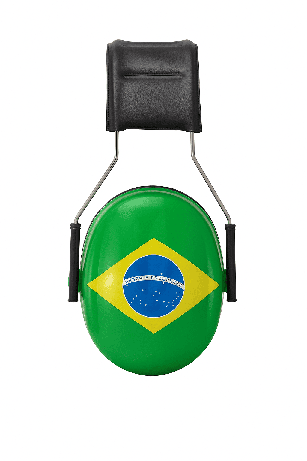 Abafador de Ruído - Marca Peltor 3M - Personalizado Brazilian Flag - Concha Baixa