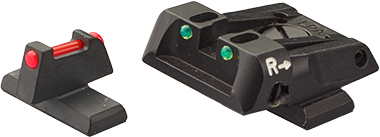 Alça + Massa de Mira Ambas c/ Fibra Ótica para Pistola Beretta APX - Marca LPA