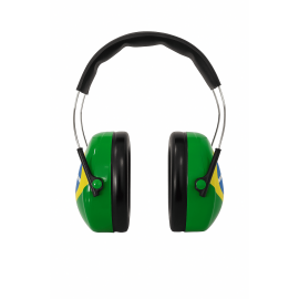 Abafador de Ruído - Marca Peltor 3M - Personalizado Brazilian Flag - Concha Alta