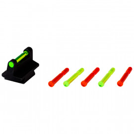 Massa de Mira c/ Fibra Ótica Cambiável Universal - Tipo Rabo de Andorinha para Rifle - (7/16 de polegada) - Marca Hi Viz